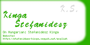 kinga stefanidesz business card